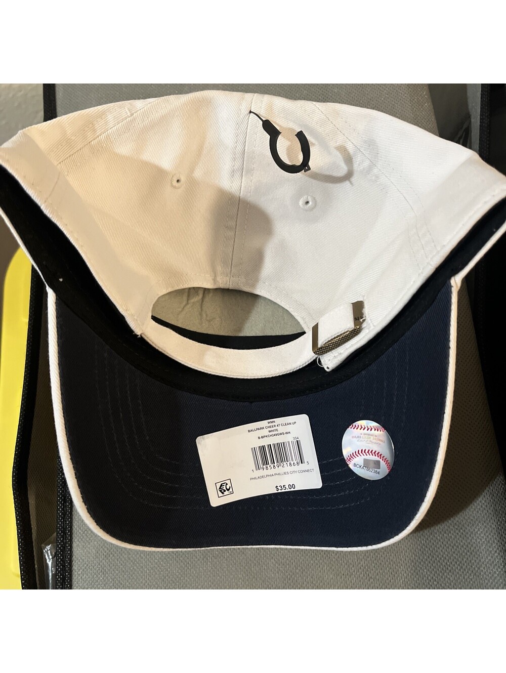 '47 Clean Up Philadelphia Phillies White City Connect Adjustable Snap Strap Hat - Picture 4 of 7